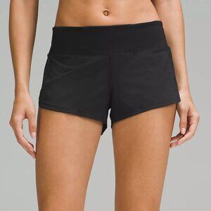[NWT] Lululemon Speed Up Low-Rise Lined Shorts 2.5" in Black - Sz 6